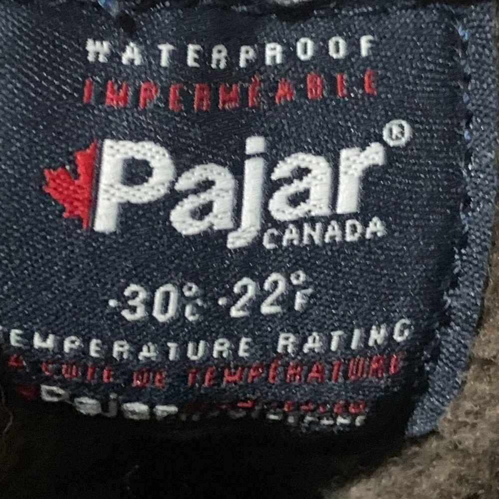 Pajar Boots Men's Brown Leather‎ Insulated Waterproof Winter Snow Boots